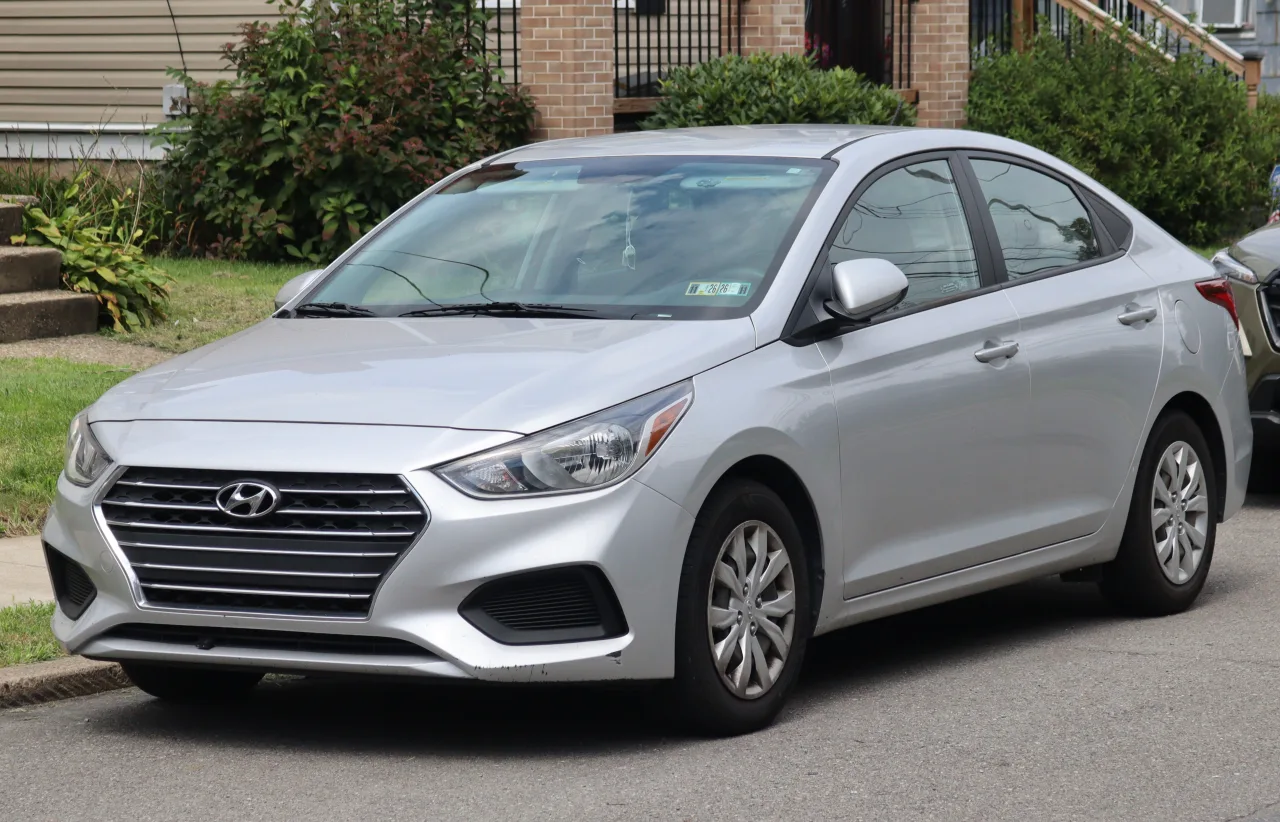 Hyundai Accent model reference photo for car rental in Baku